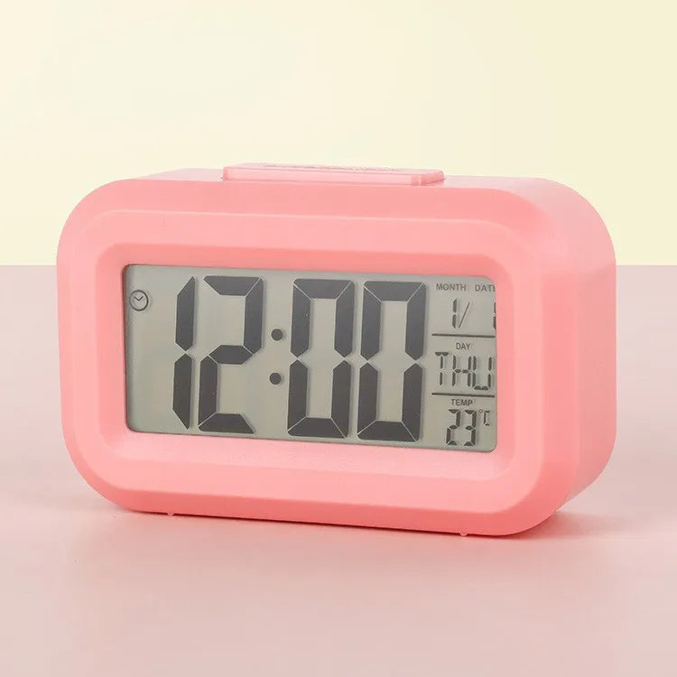 1pc LED Digital Alarm Clock Mini Alarm Clock Suitable For Home Office Bedside Table Kids Bedroom Electronic Clocks Decor Garden