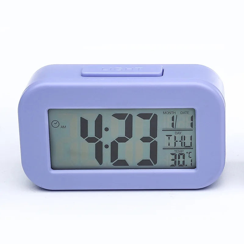 1pc LED Digital Alarm Clock Mini Alarm Clock Suitable For Home Office Bedside Table Kids Bedroom Electronic Clocks Decor Garden