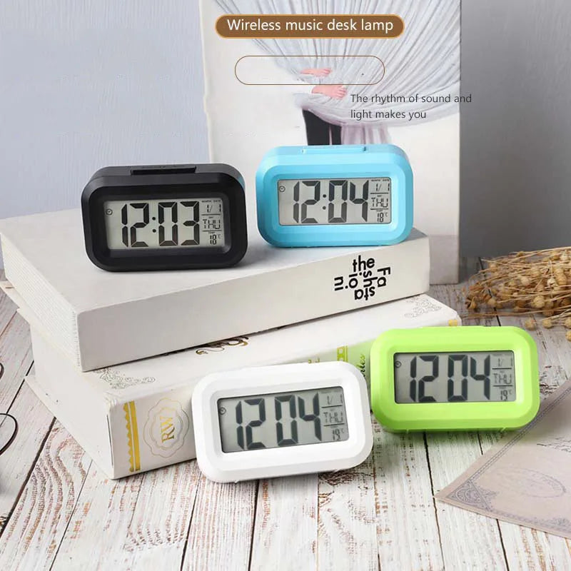 1pc LED Digital Alarm Clock Mini Alarm Clock Suitable For Home Office Bedside Table Kids Bedroom Electronic Clocks Decor Garden