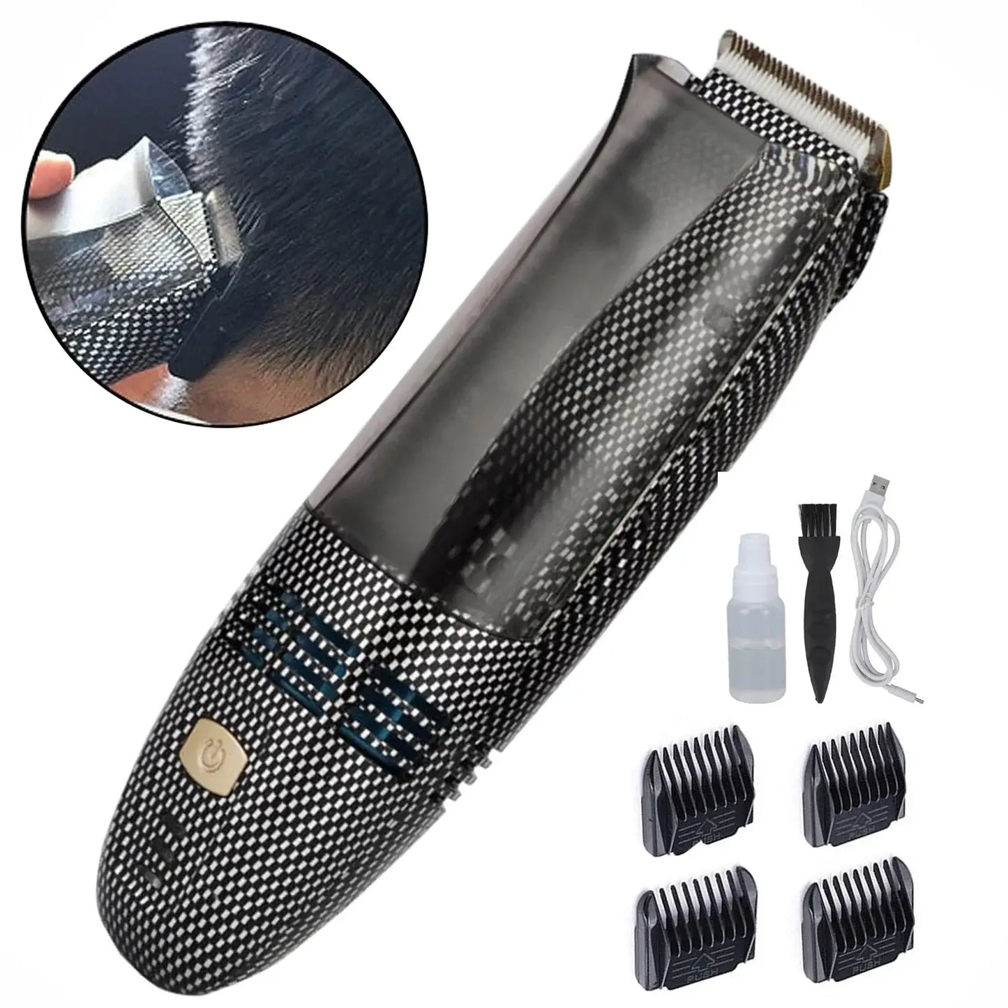 Hair Trimmer Clippers USB Vacuum Trimmer Kit with Powerful Automatic Hair Suction for Beards Facial Hair Stubble Clipper