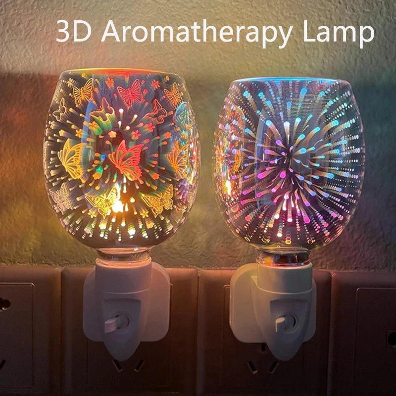 3D Aromatherapy Lamp Plug In Led Colorful Light Aroma Diffuser Lamp fragrance Electric Melt Warmer Lamp Gifts To Friends