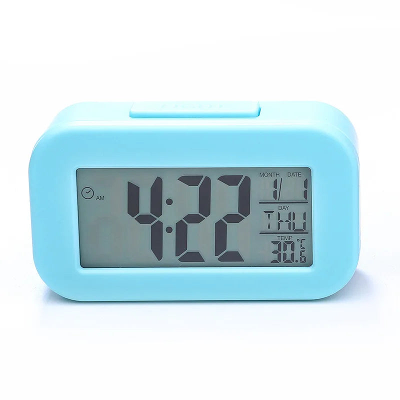 1pc LED Digital Alarm Clock Mini Alarm Clock Suitable For Home Office Bedside Table Kids Bedroom Electronic Clocks Decor Garden