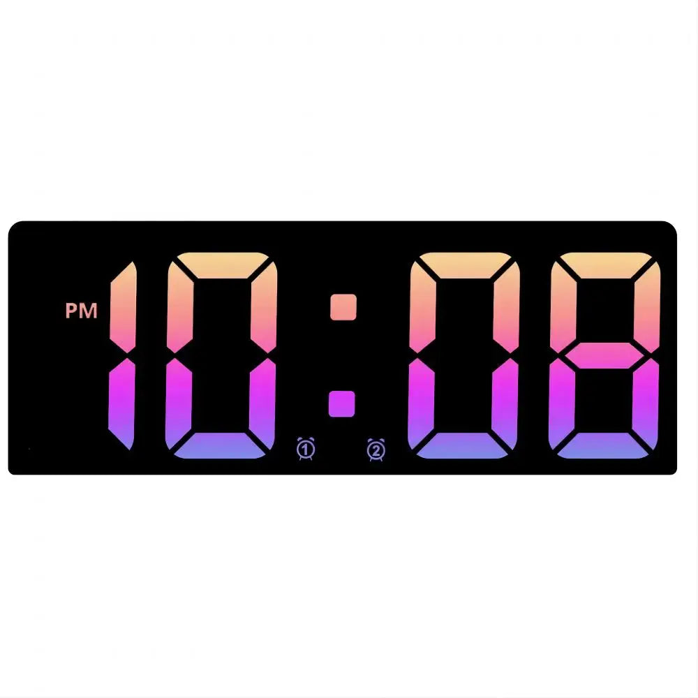 Digital Alarm Clock, [Upgraded Version] LED Clock for Bedroom, Electronic Desktop Clock with Temperature Display, 5 Level Bright